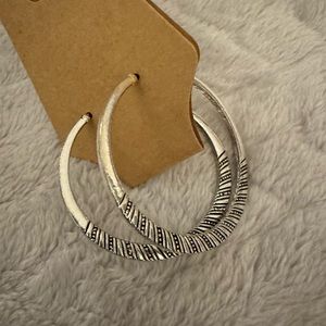 Silver hoop earrings